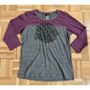 Vintage Harley Davidson USA Raglan T-Shirt Womens Large Black Jack Florence, SC